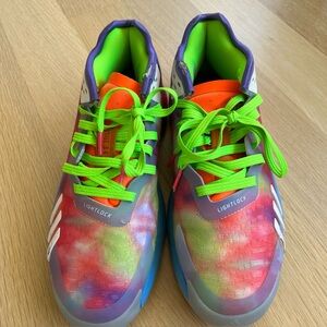 Adidas D.O.N. Issue #4 Rainbow Tie-Dye Basketball Shoes Sneakers Size 10
